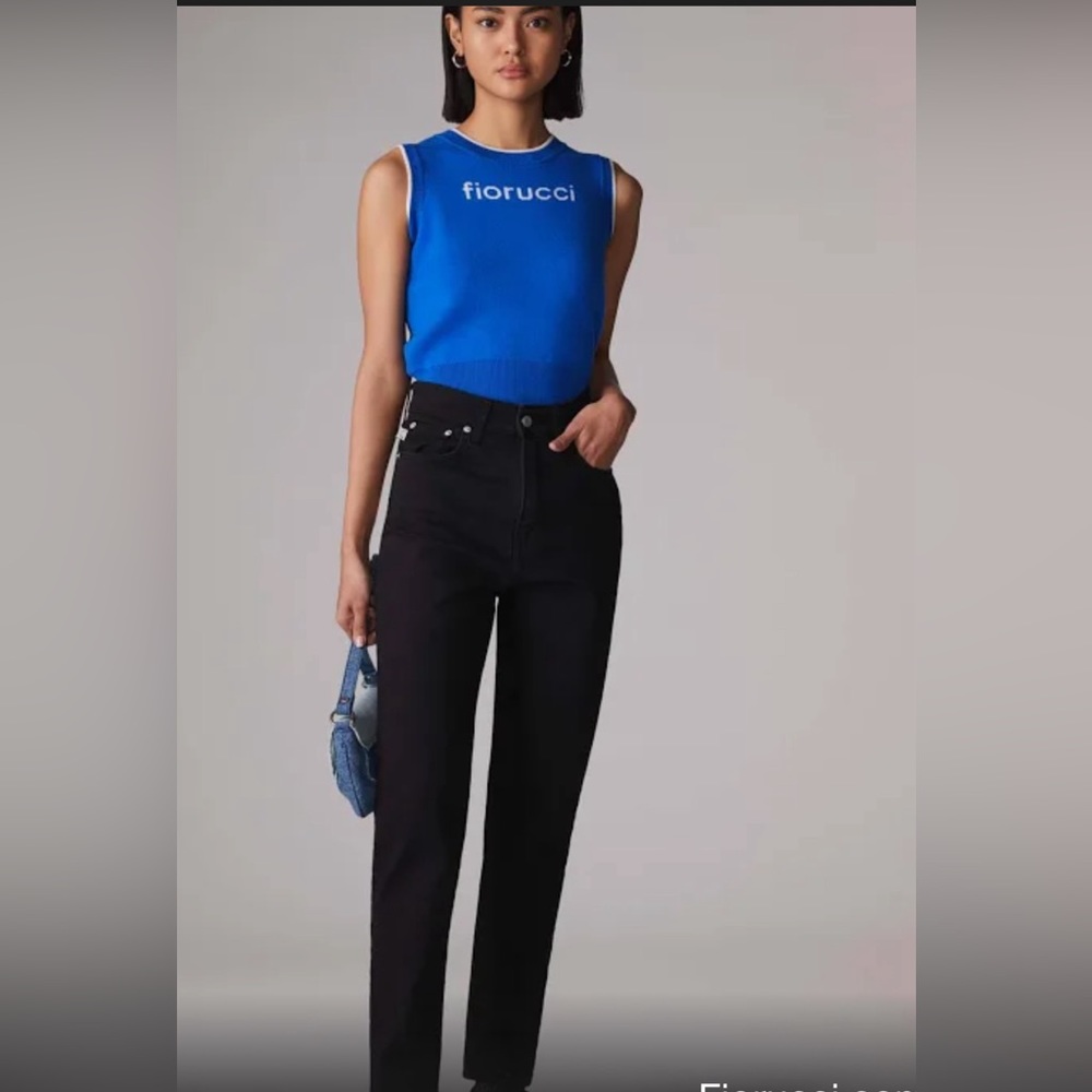 *SOLD* Fiorucci black satin jeans, size Small Tall